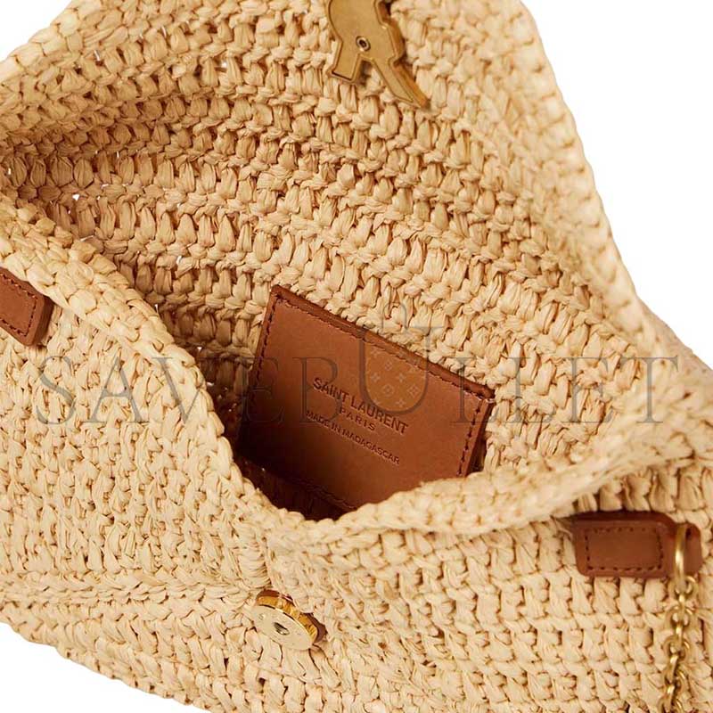YSL CASSANDRE MINI RAFFIA SHOULDER BAG 819271 (19*12*3cm)